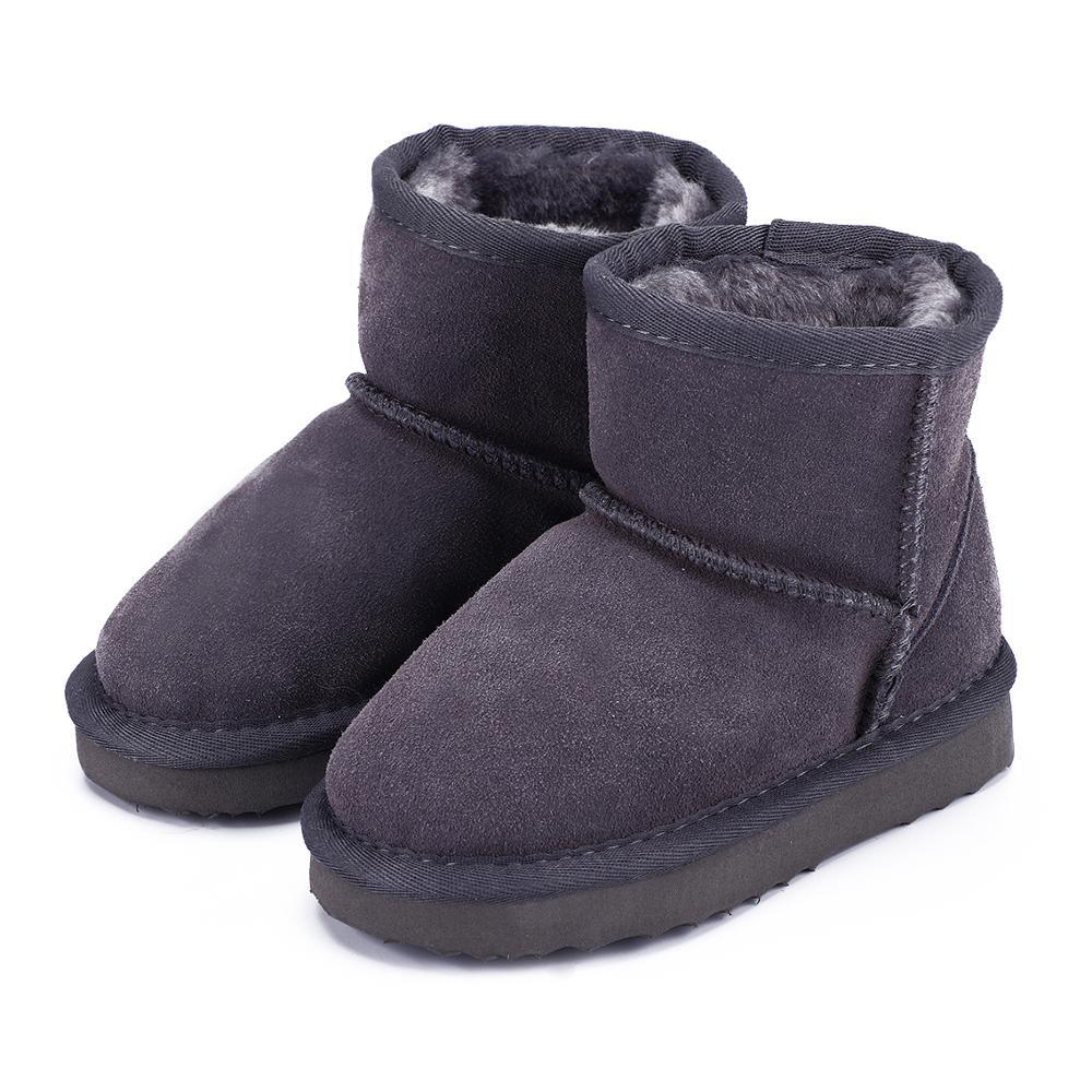 Kuschelige Kinder Winterstiefel im Boot-Stil, warm gefüttert & wasserdicht; bequeme Winterschuhe für Kinder.