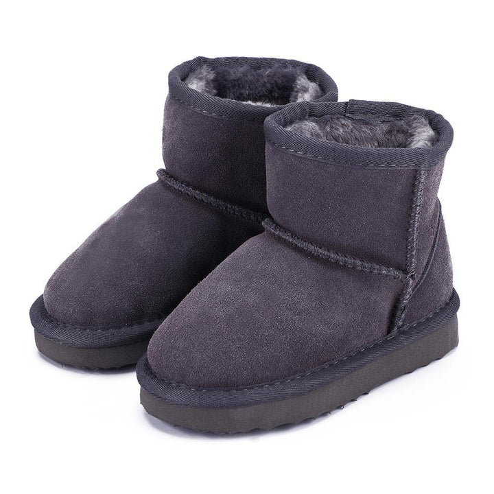 Kuschelige Kinder Winterstiefel im Boot-Stil, warm gefüttert & wasserdicht; bequeme Winterschuhe für Kinder.