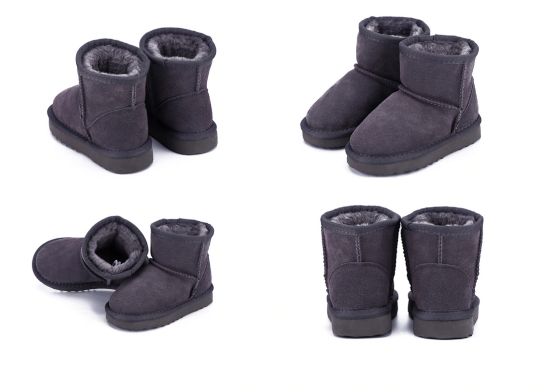 Warme Kinder Winterstiefel für Mädchen & Jungen; gefütterte, wasserdichte Winterschuhe mit rutschfester Profilsohle.
