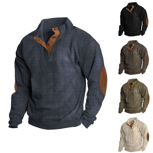 Robuster Herren Outdoor Pullover für Winter & Herbst. Warm & gemütlich, perfekt für Wandern & Freizeit.