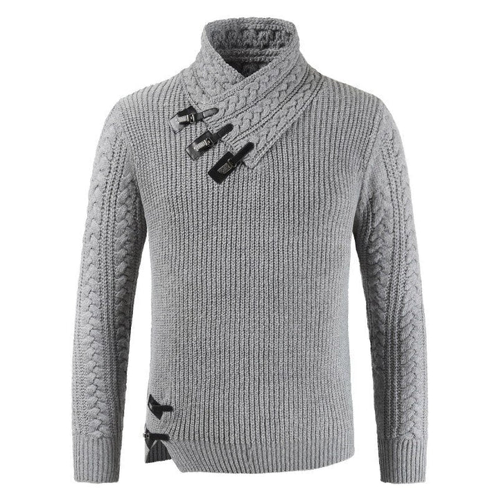Herren Winterpullover in Schwarz. Eleganter Strickpullover für höchsten Komfort, ideal für Freizeit & Business Casual.