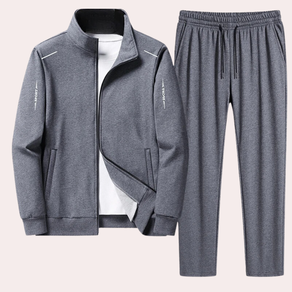 Herren Trainingsanzug in modernem Stil, ideal für Sport & Freizeit. Bietet ultimativen Komfort und lässige Eleganz.