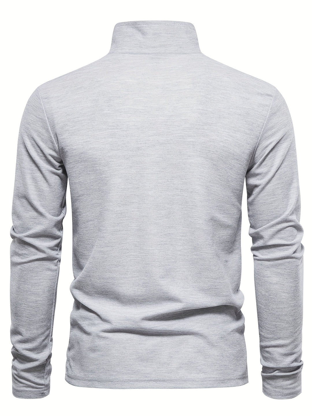 Frontansicht eines klassischen schwarzen Herren Langarm Poloshirts, perfekt für elegante Casual-Looks.