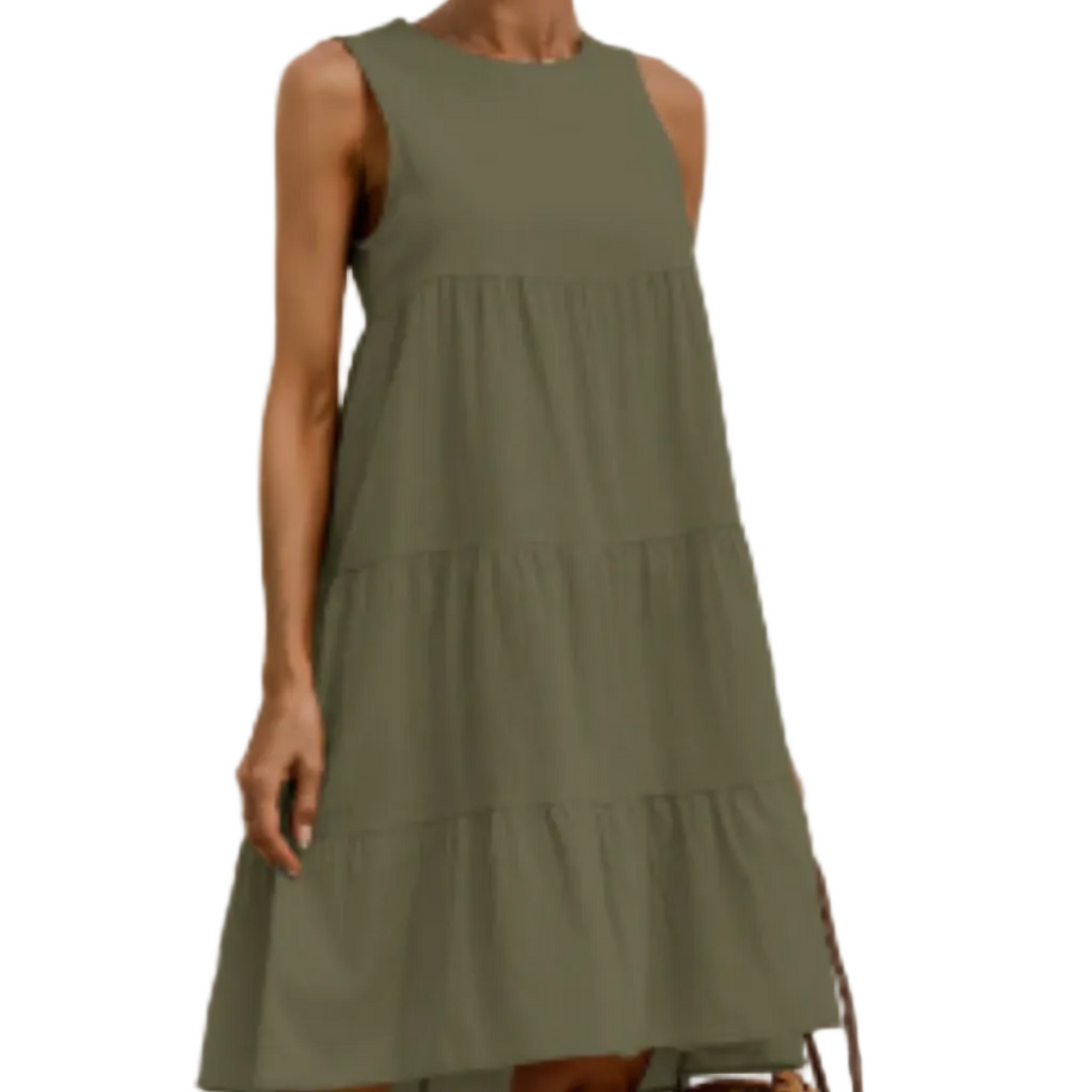 Vielseitiges Damen Business & Alltag Midikleid. Kurzarm-Design & komfortabler Stoff für Eleganz im Büro & Freizeit.