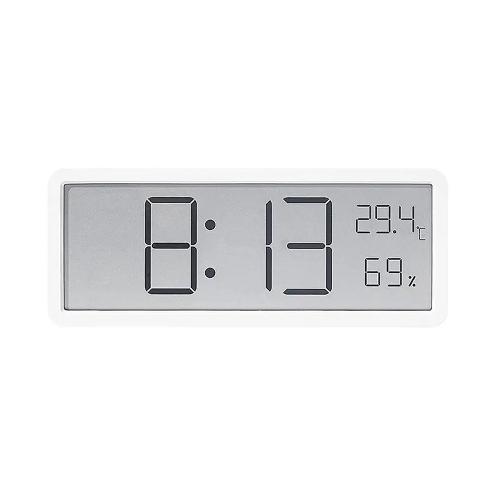 Große digitale LED-Uhr mit integriertem Thermometer und Hygrometer. Perfekt für klares Raumklima-Monitoring.