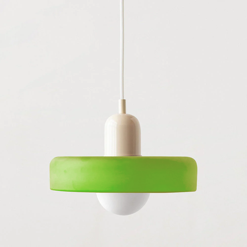 Designer Buntglas Lampe, farbenfroh. Moderne Hängelampe für individuelle Raumgestaltung.