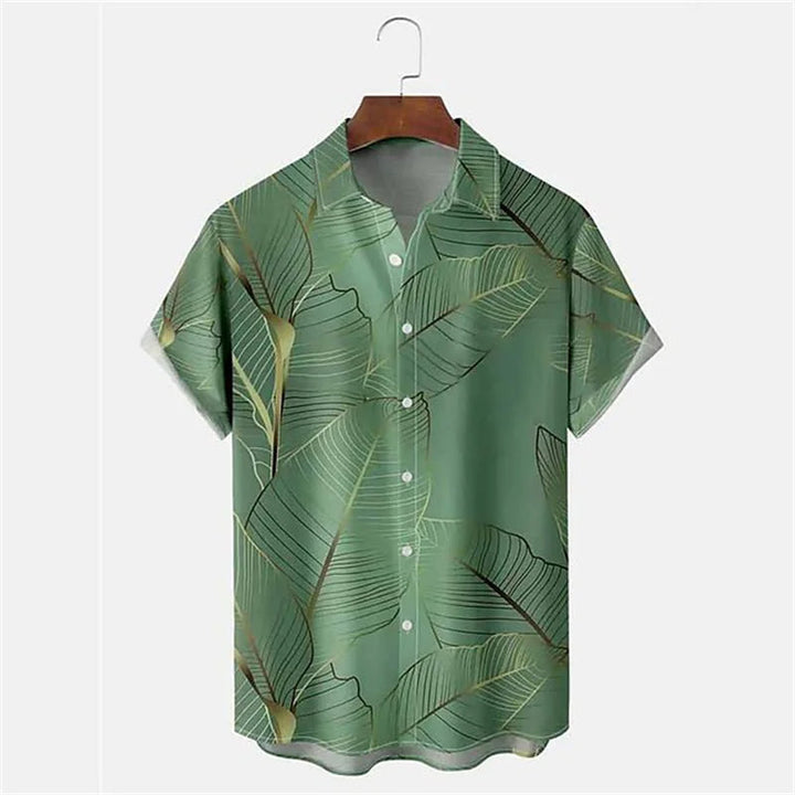 Herren Hawaii Strandhemd Übergröße, tropischer Print, kurzärmlig für Sommer & Freizeit.