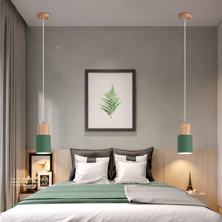 Designer-Hängelampe, LED, zylindrische Form, modern für Esszimmer & Büro.