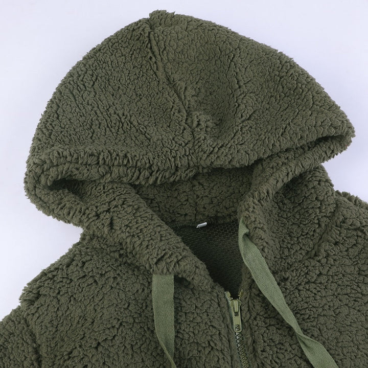 Damen Winterjacke mit Kapuze für extra Wärme. Super weicher & kuscheliger Langarm-Cardigan.