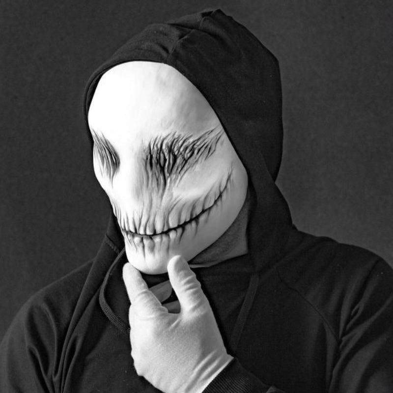 Gruselige Herren Horrormaske für Halloween, Fasching oder Cosplay. Perfektes Kostümzubehör für Schrecken & Party.