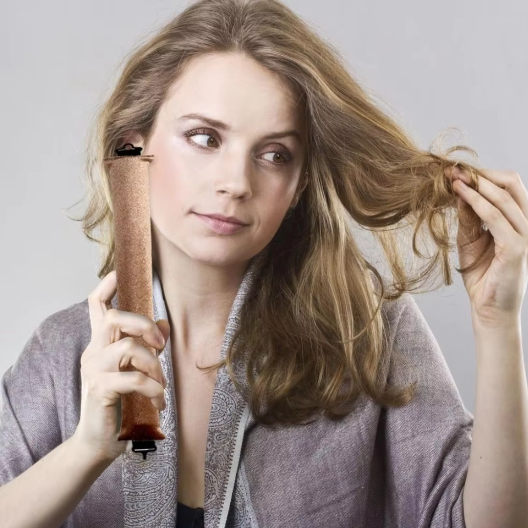 Premium hitzefreies Haarstyling-Set für Damen. Luxuriöse Locken ohne Mühe, schonende Haarpflege.