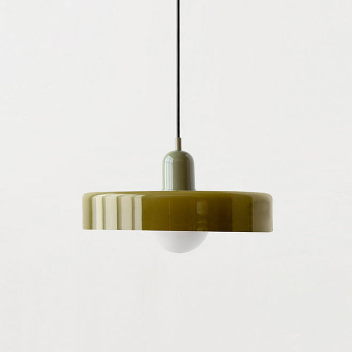 Elegante Glaslampe, farbenfrohes Buntglas-Design. Moderne Pendelleuchte für Ihr Zuhause.