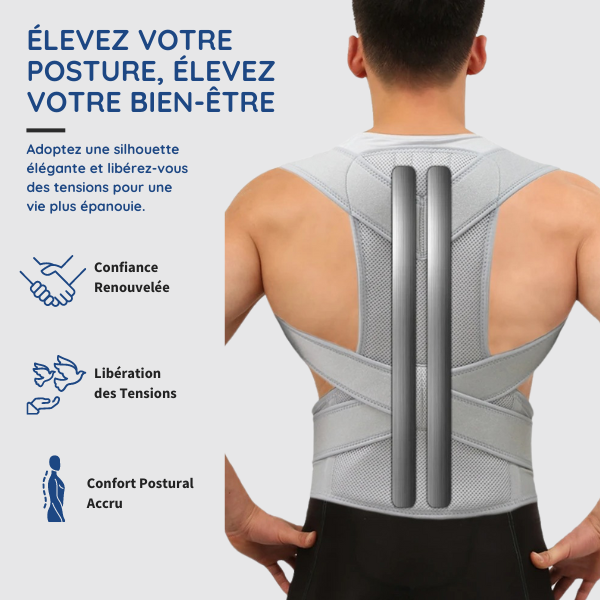 Ergonomische Rückenstütze lindert Rückenschmerzen und fördert eine gesunde, aufrechte Haltung. Komfortabel & effektiv.