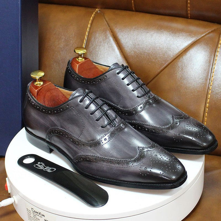 Formelle Herren Oxford-Schuhe aus Leder. Handgefertigt, perfekt für Business, Büro & elegante Abendmode.