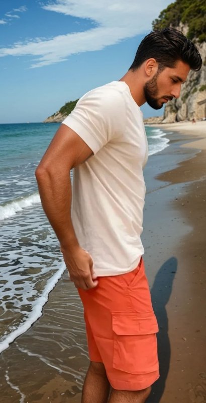 Praktische Herren Cargo Shorts mit großen Seitentaschen. Robuste Sommer-Shorts für Outdoor & Freizeit.