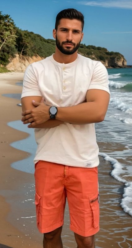 Stylische Herren Cargo Shorts für den Sommer-Freizeit-Look. Vielseitige Outdoor-Shorts mit Taschen.