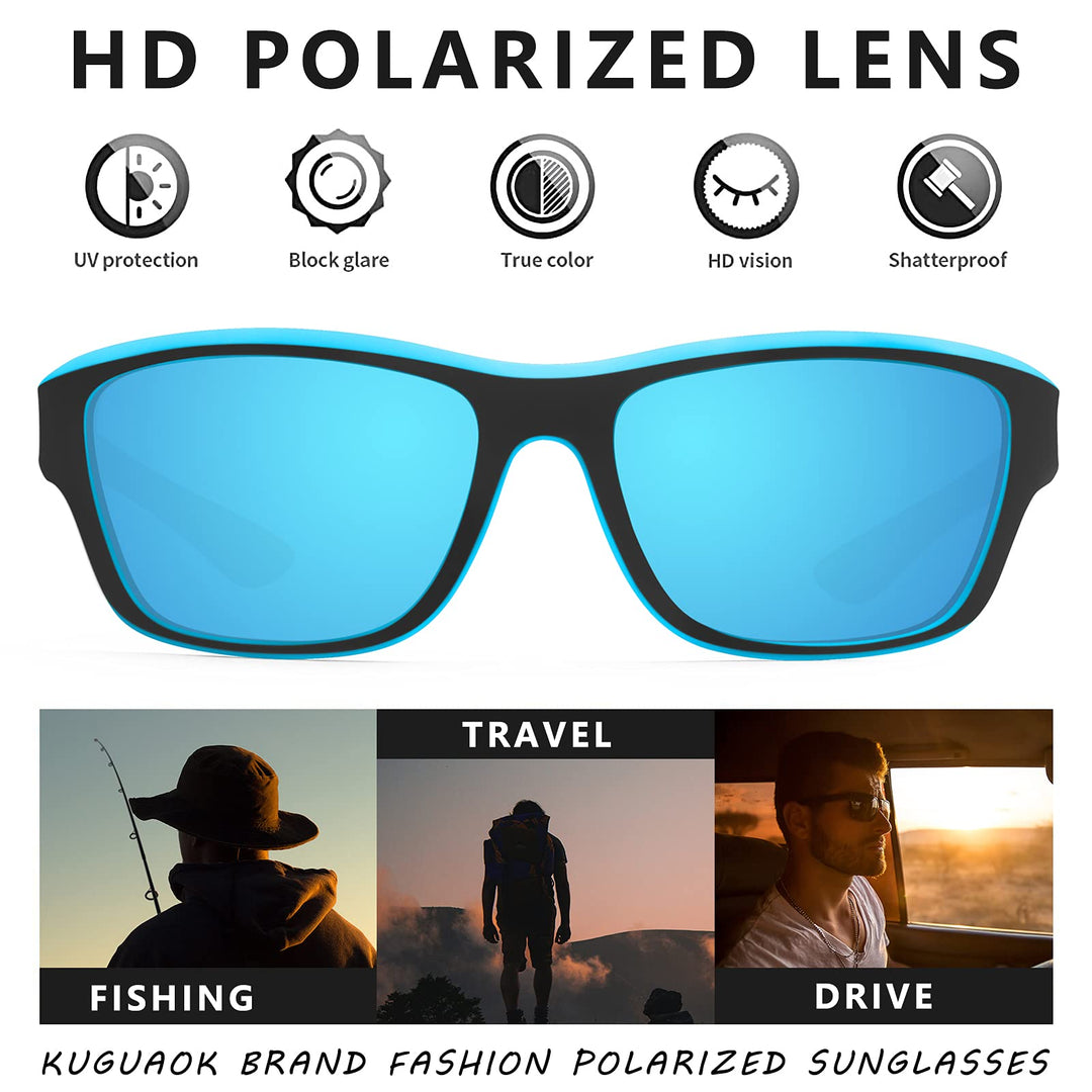 Robuste Polarisationsbrille für Herren & Damen, ideal für klare Sicht beim Wandern, Reisen & Outdoor-Sport.