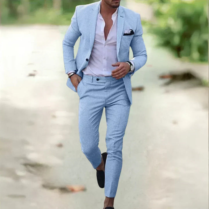 Graue Milan Anzughose Slim Fit, elegante Passform für Business, Hochzeiten & Freizeit.