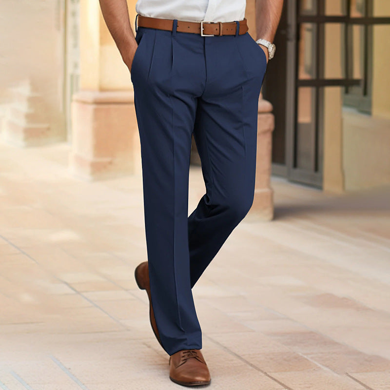 Herren Anzughose mit Bundfalten, klassisch für Büro & festliche Anlässe, elegant und formell.
