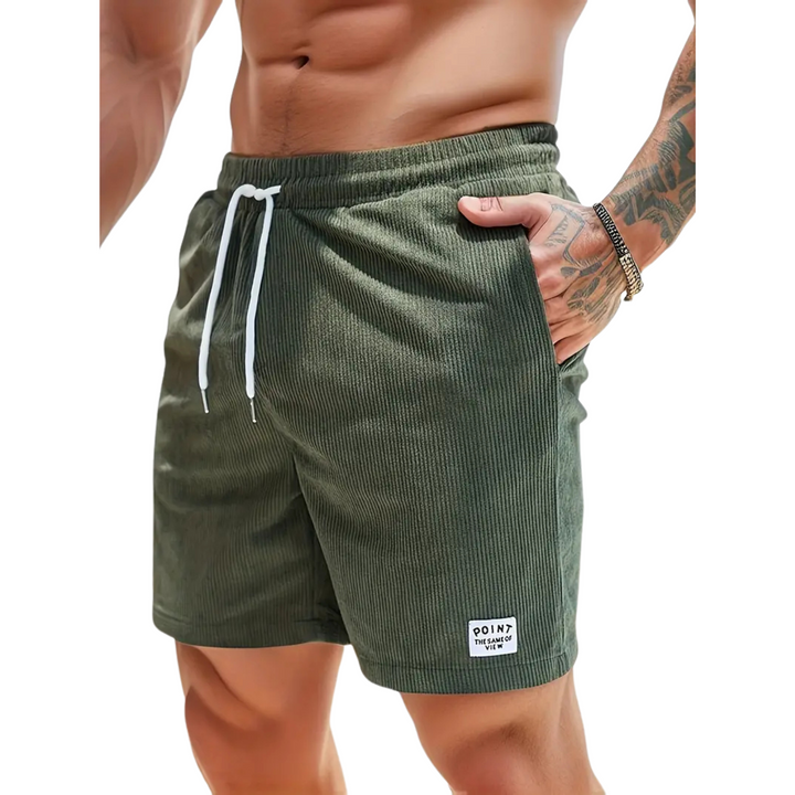 Herren Badeshorts schnelltrocknend mit verstellbarem Bund und Seitentaschen für Strand und Freizeit.