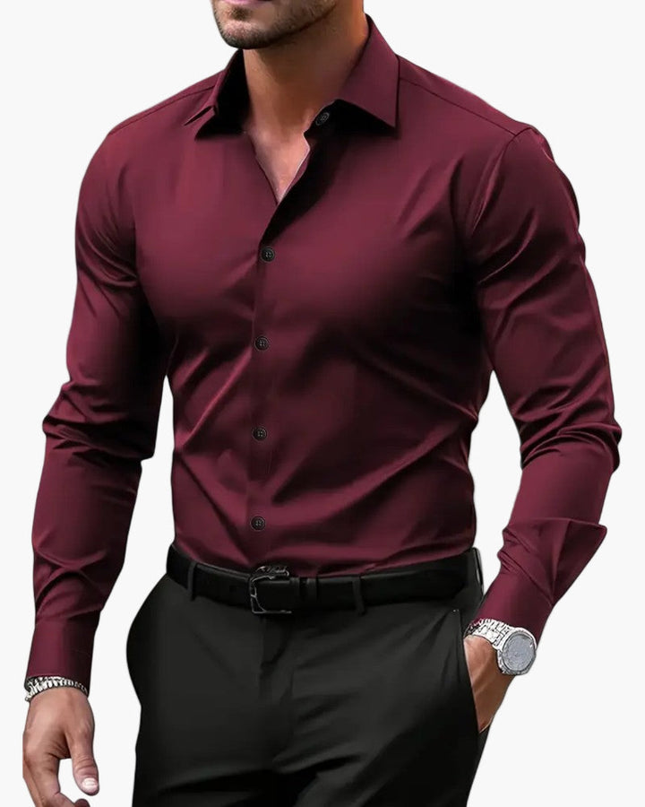 Vielseitiges Herren Businesshemd. Elegantes Langarmhemd, geeignet als Smart Casual Oberteil für moderne Männer.