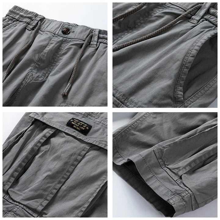 Robuste Herren Cargo-Shorts. Ideal für Outdoor und Freizeit im Sommer, mit funktionellen Taschen.