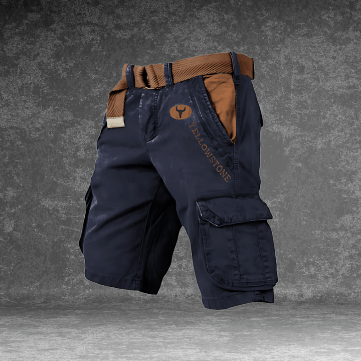 Seitenansicht der bequemen Herren Cargo Shorts mit Regular Fit, funktionale Outdoor Shorts für Sommer & lässige Tage.