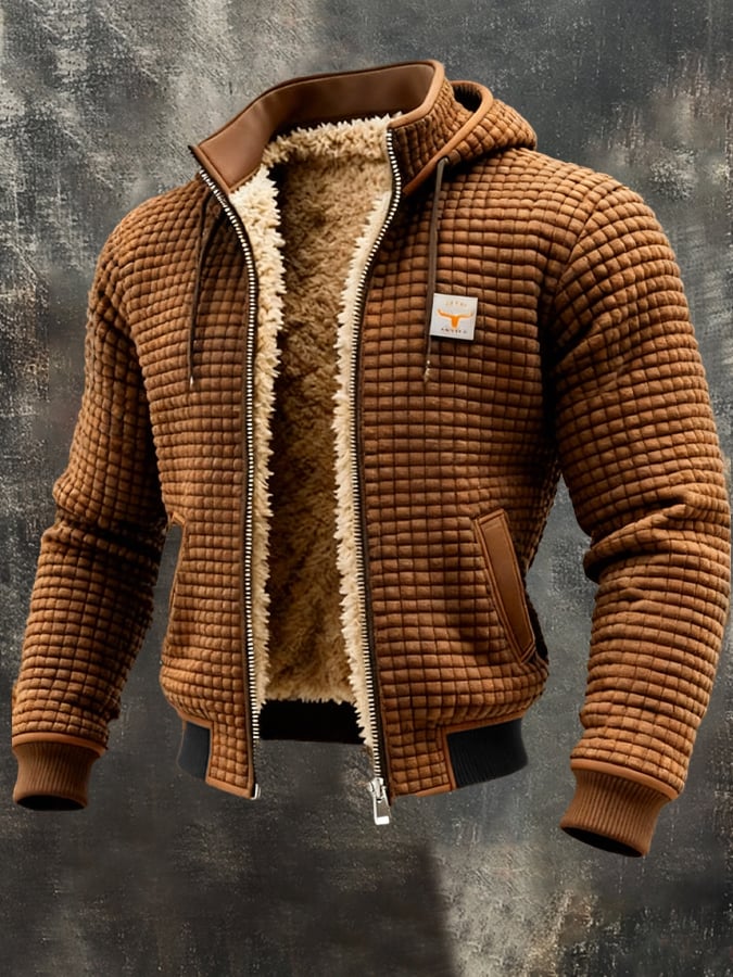 Stilvolle Herrenjacke, warm & winddicht. Perfekt als Übergangsjacke für Herbst, Winter, Freizeit und Outdoor. In großen Größen.