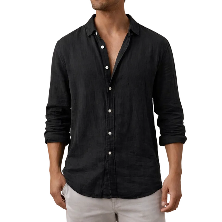 Stilvolles Herren Alltagshemd mit offenem Kragen; bequemes Regular Fit Casual Hemd für moderne Herrenmode.