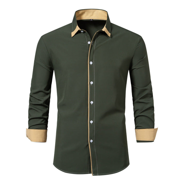 Herren Freizeithemd, modern, mit Kontrast-Design, stilvoll für Business Casual Anlässe.