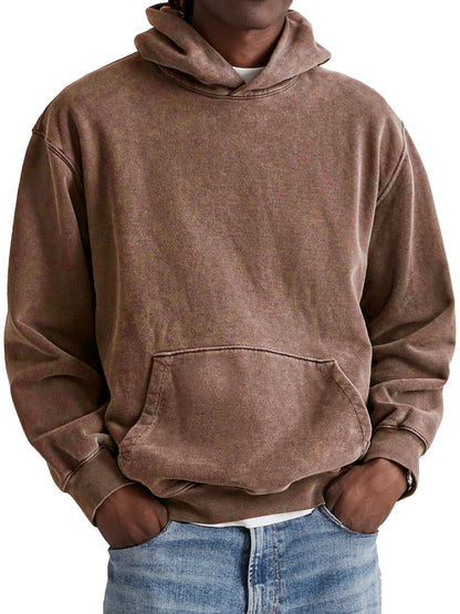 Lockerer Herren Kapuzenpullover mit Kängurutasche, weichem Stoff, für entspannte Freizeit und Alltag.