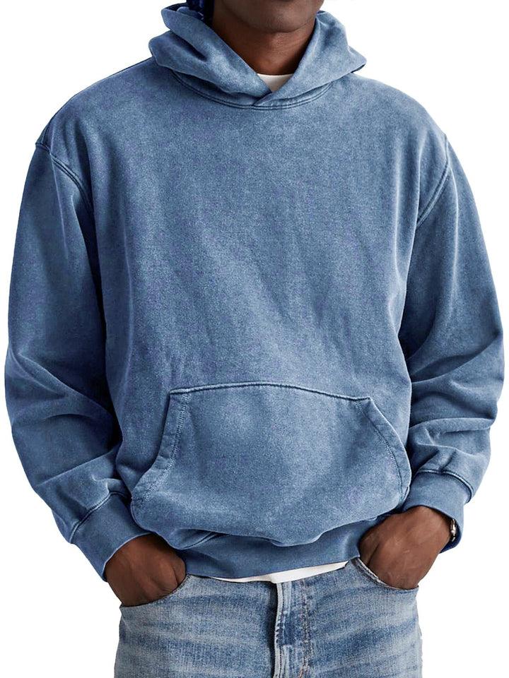 Bequemer Herren Kapuzenpullover mit großer Kängurutasche, lässig und locker für den täglichen Gebrauch.