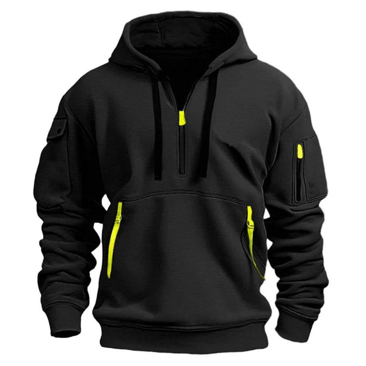 Vielseitiger Herren Hoodie. Perfekt als Freizeit-Kapuzenpullover für Sport, Alltag & entspannte Tage mit Reißverschluss.