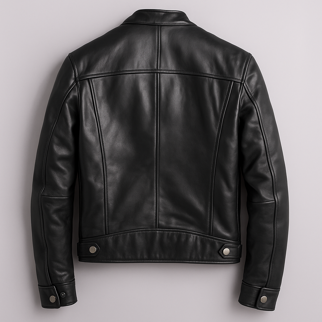 Zeitlose klassische Herren Bikerjacke, ideal für einen stilvollen Auftritt in jeder Saison, elegante Freizeitmode.