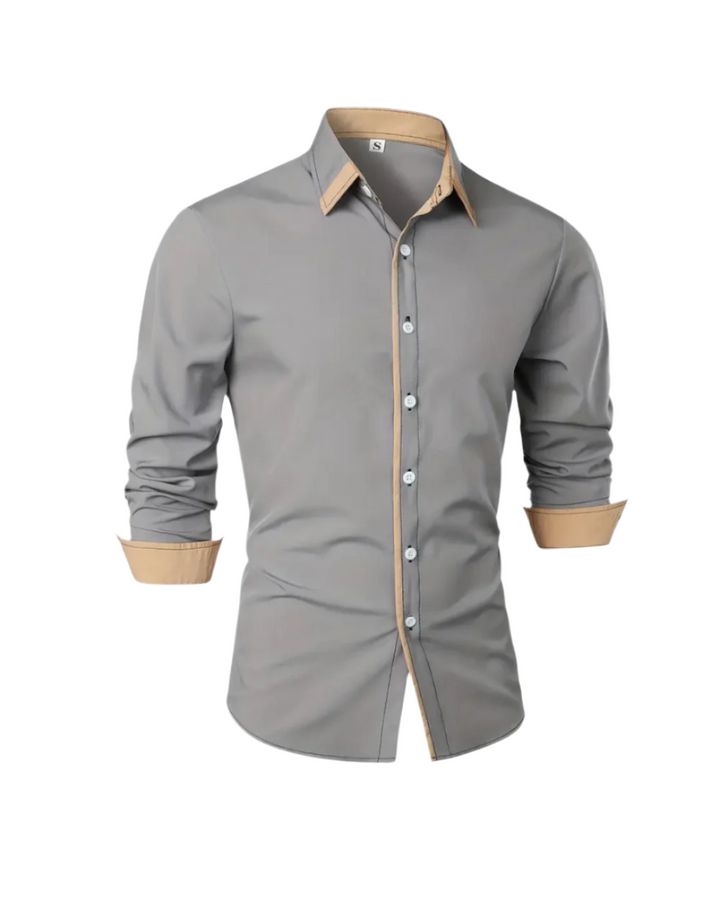 Herren Poloshirt Klarzug im Business Casual Stil, Langarm, ideal für Büro, Meetings & elegante Anlässe.
