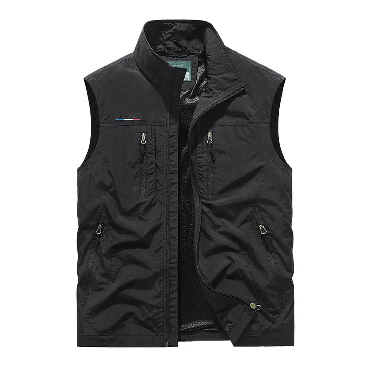 Leichte, atmungsaktive Wanderweste für Herren, mit vielen Taschen, perfekt für Trekking & Natur.