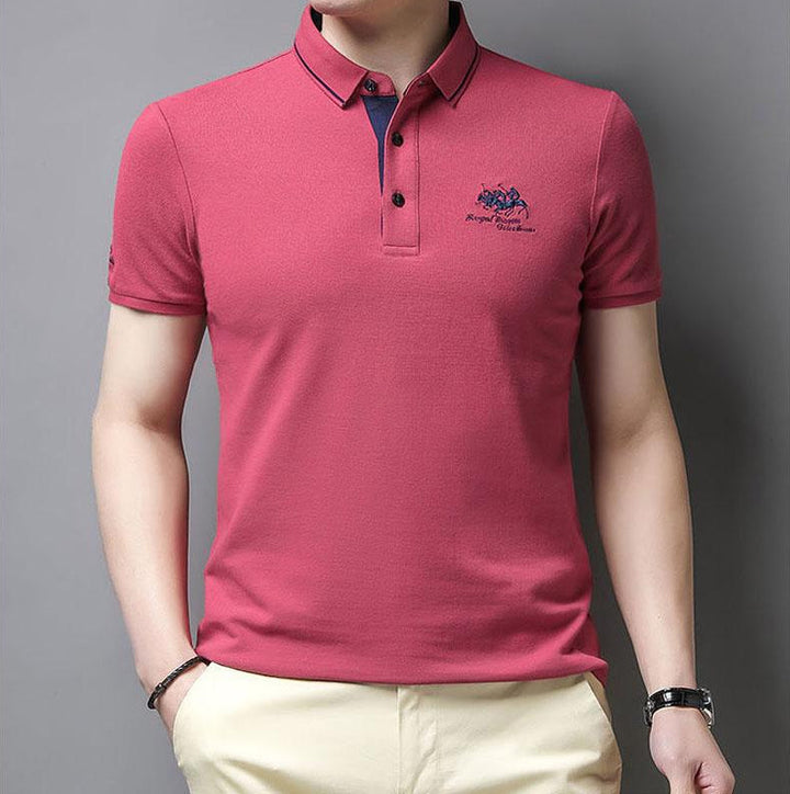 Modisches Herren Poloshirt mit kurzer Knopfleiste, ideal für den Sommer und entspannte Anlässe.