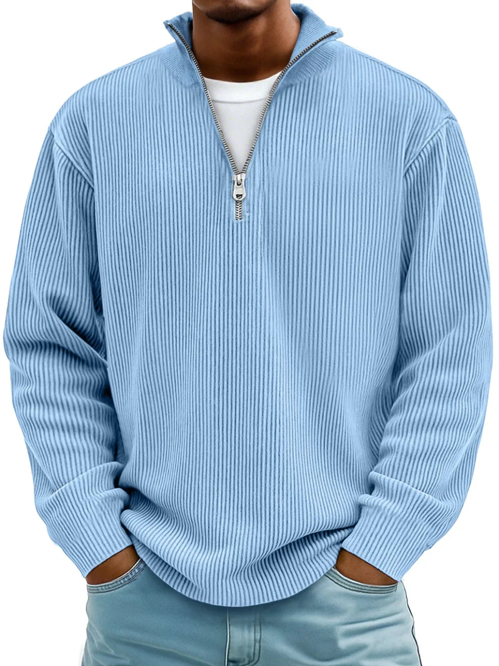 Moderner Herren Pullover, bequem, langarm, für Freizeit & Alltag.