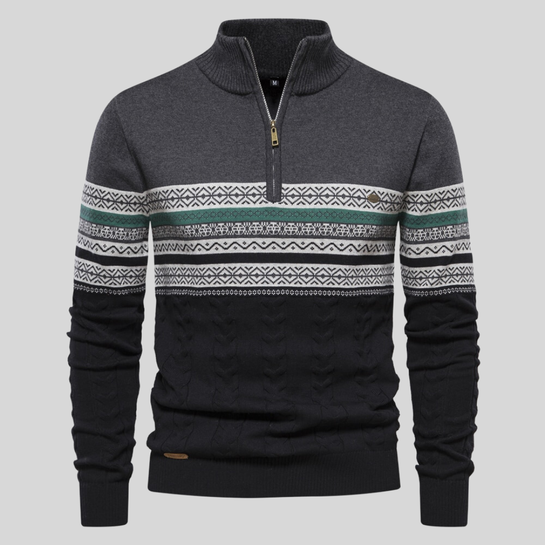 Vielseitiger Herren Rundhals-Strickpullover, perfekt kombinierbar für klassische oder moderne Winterlooks.