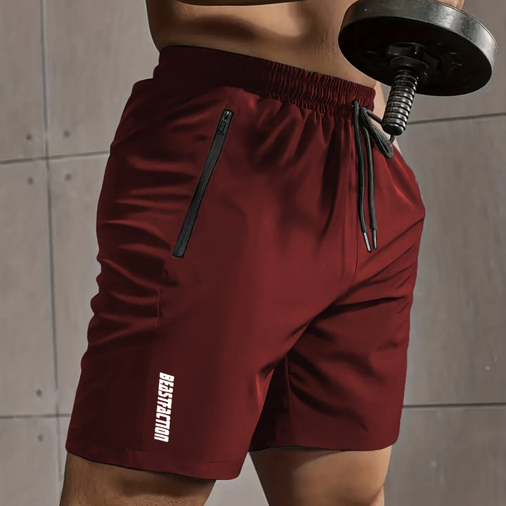 Herren Sportshorts mit Reißverschlusstaschen, strapazierfähig & stylisch für Ihr Training.