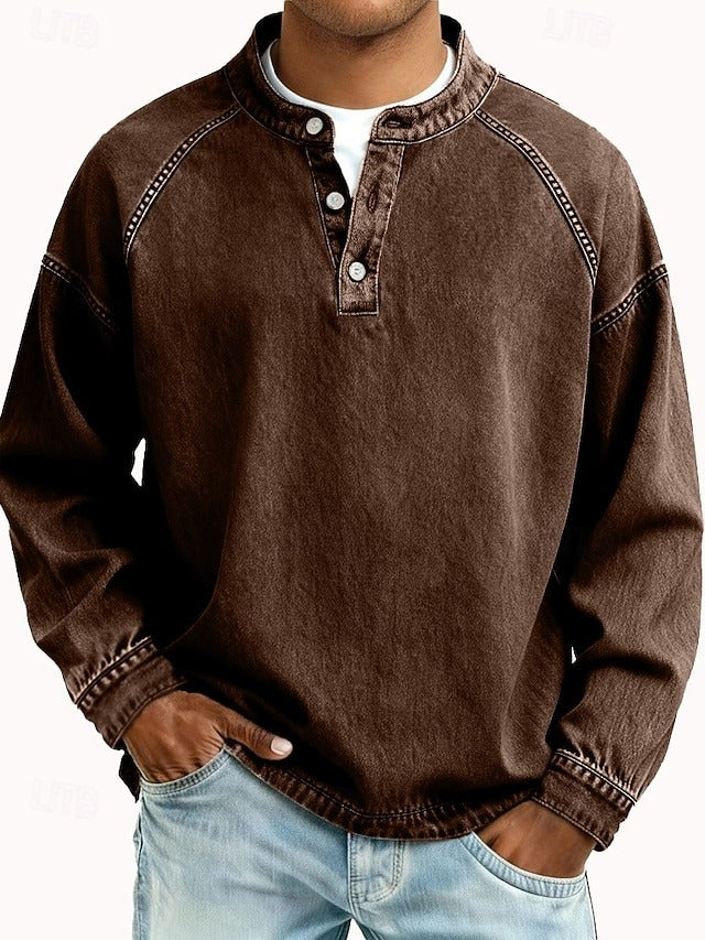 Herren Vintage Pullover mit authentischem Distressed-Look. Vielseitiger Strick für lässige Männer Mode.