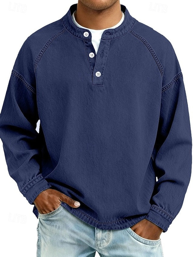 Stilvoller & komfortabler Herren Pullover im Vintage Distressed-Look. Ideal für lässige Freizeitmode.