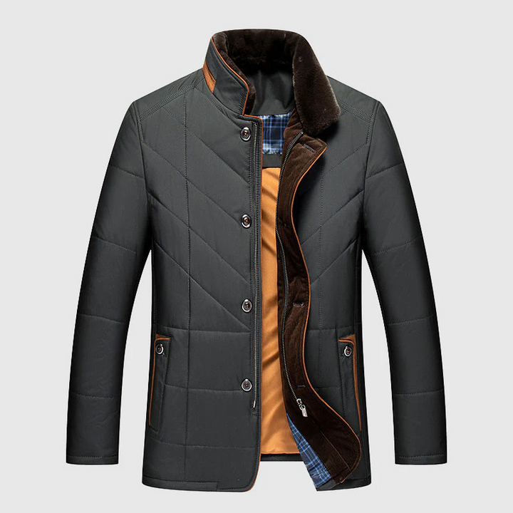 Modische Herren Winterjacke, gesteppt, bietet Kälteschutz und einen stylischen Look für Freizeit.