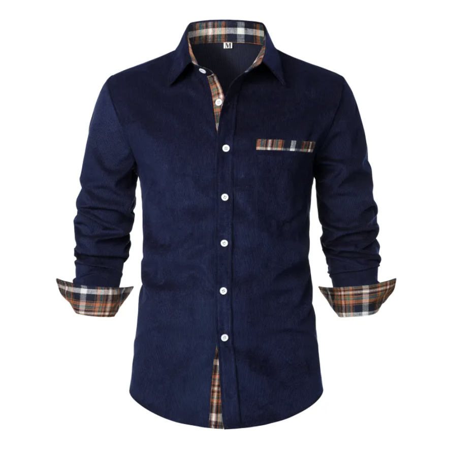 Klassisches Herren Oberteil, Hemd Regular Fit, mit feinen Musterakzenten & Knopfleiste. Ideal in Grün.