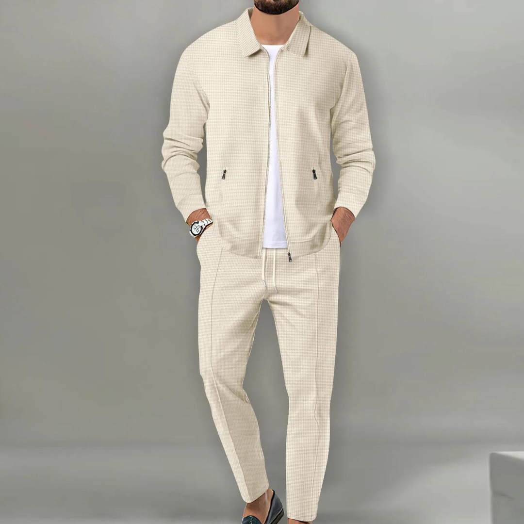 Stilvolles Herren Outfit Set für Business Casual & Freizeitmode, Slim Fit, eleganter Komplettlook.