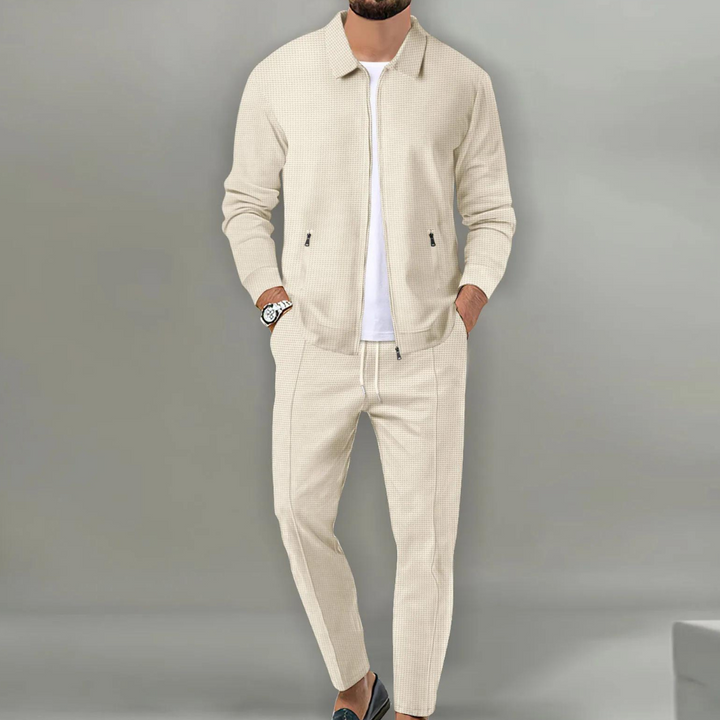 Stilvolles Herren Outfit Set für Business Casual & Freizeitmode, Slim Fit, eleganter Komplettlook.