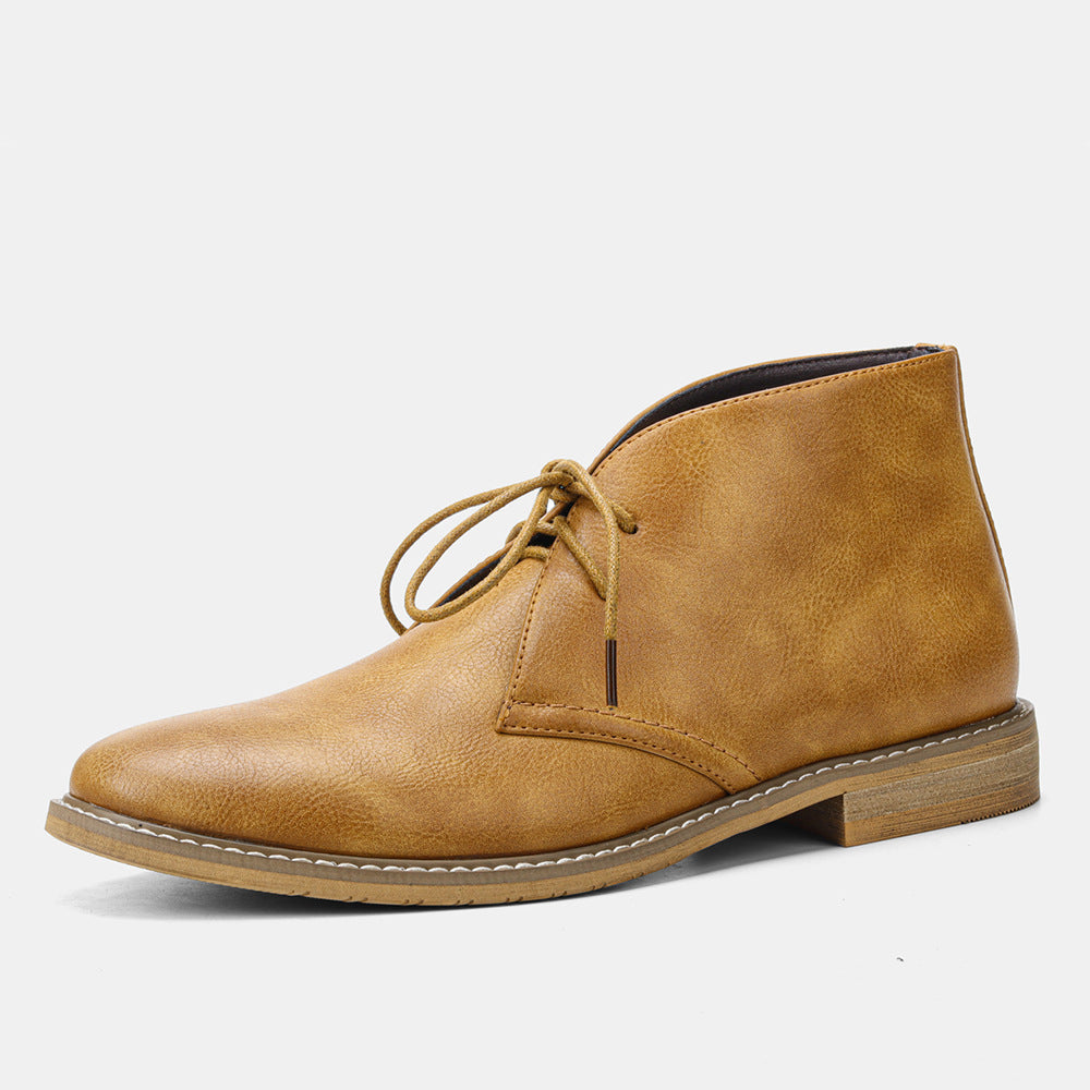Bequeme Herren Desert Boots im Vintage-Stil, robuste Sohle und komfortables Design für ganzjährige Nutzung.