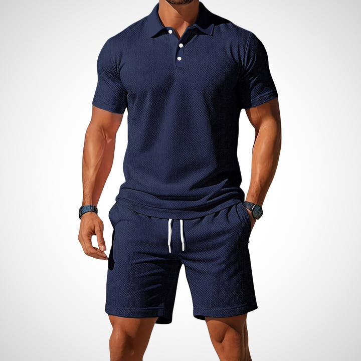 Komfortables Herren Sommer Set "Enrico", Poloshirt & Shorts, ideal für Freizeit & Urlaub. Lässige Mode.