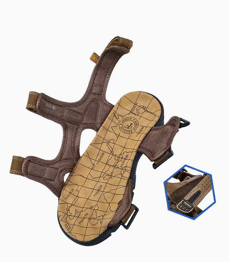 Modische Herren Sommersandalen für Outdoor-Aktivitäten, mit gepolstertem Fußbett und rutschfester Sohle.