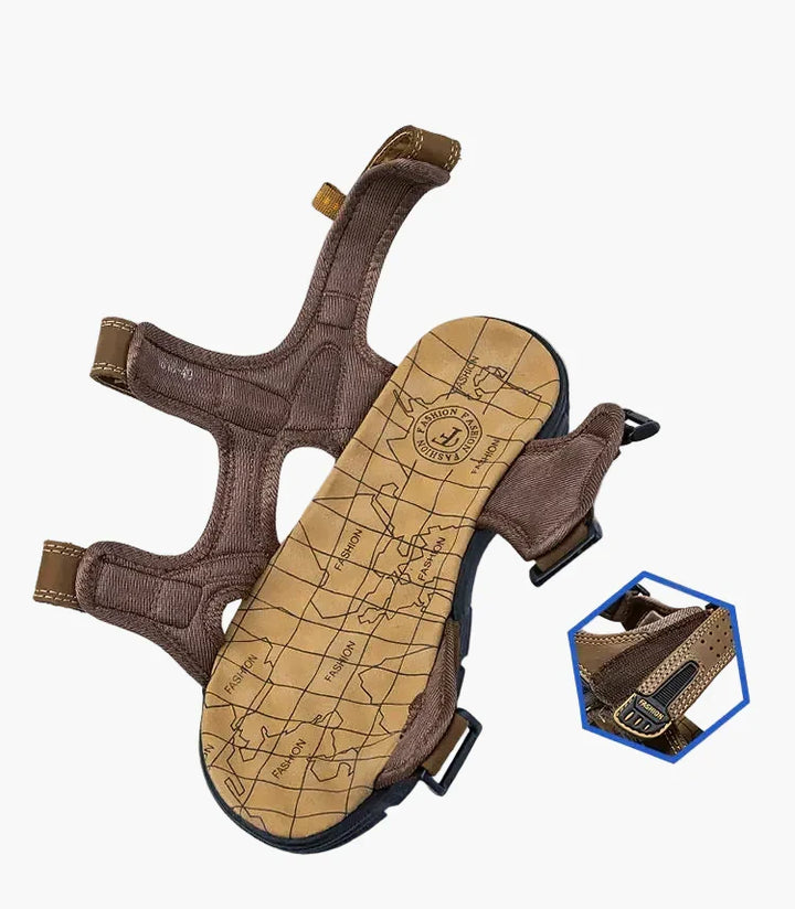 Modische Herren Sommersandalen für Outdoor-Aktivitäten, mit gepolstertem Fußbett und rutschfester Sohle.